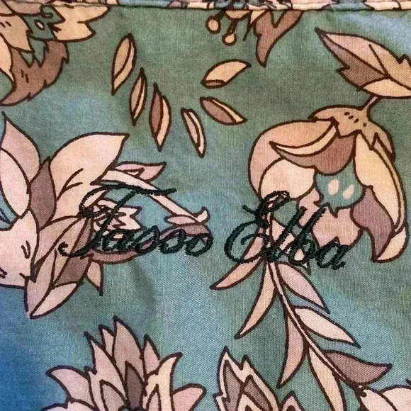 Tasso Elba Men’s Teal Floral Print Short Sleeve Button Front Shirt Size XXL. - Picture 4 of 10